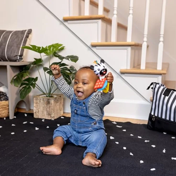 Baby Einstein Shake-a-Shape Zen Beißring, 2-in-1 Beißring und Rassel, multisensorisch mit BPA-freien Silikonformen, ab 3 Monaten – Bild 4