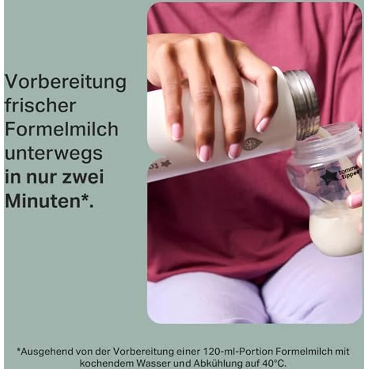 Tommee Tippee PrepGo Babynahrungszubereiter, mobile Kühlflasche mit Temperaturanzeige, kühlt Babymilch in 2 Minuten, BPA-frei – Bild 3