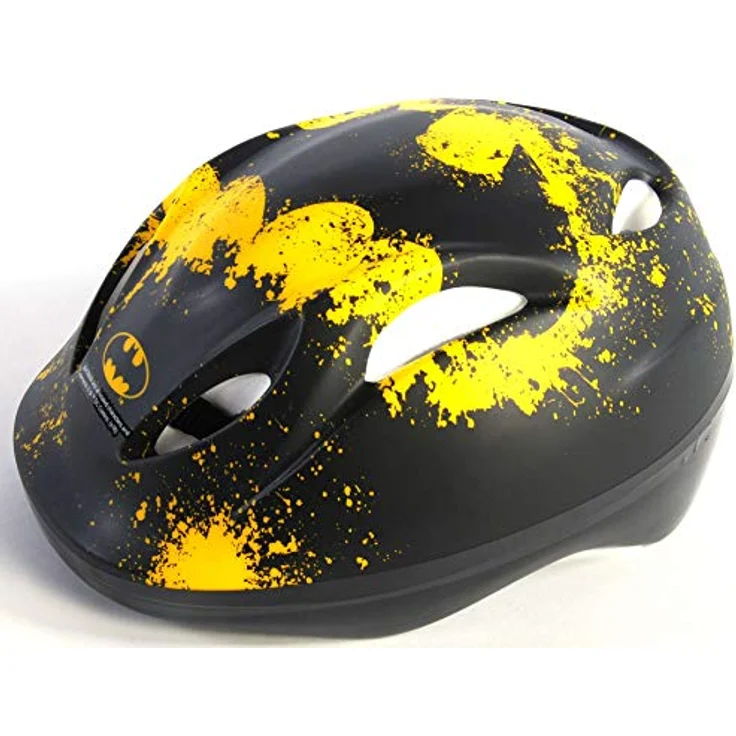 Volare albri Unisex Kinder Batman Helm Schwarz und Gelb, Taglia 51-56 cm, leicht und belüftet, verstellbar mit Schnappverschluss – Bild 4