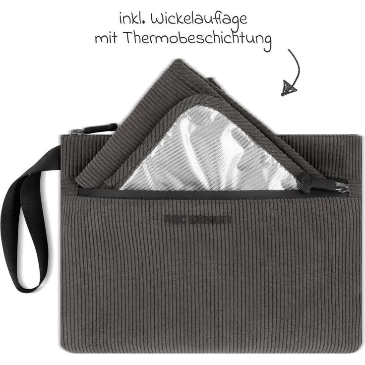 ABC Design Wickelorganizer Classic, kompakte Wickeltasche mit integrierter Wickelauflage, wasserabweisend, schwarz