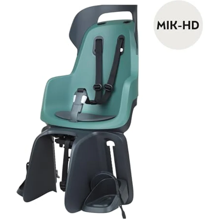 Bobike Fahrradkindervordersitz GO Maxi mit MIK-HD Gepäckträgerhalterung, Pfefferminze, für 26“ bis 29“ Laufräder, TÜV GS - EN 14344 zertifiziert – Bild 4