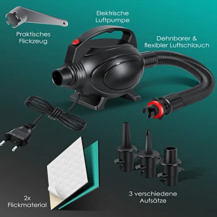 KESSER® Turnmatte Aufblasbar Airtrack Fitness-Matte Gymnastikmatte 3/4/5/6m | inkl. Tragetasche & elektr. Luftpumpe | Yogamatte, Tumbling Matten , Trainingsmatte Sportmatte Yoga, Turn- & Fitness 400 x 100 x 10 cm, Mint Grün – Bild 9