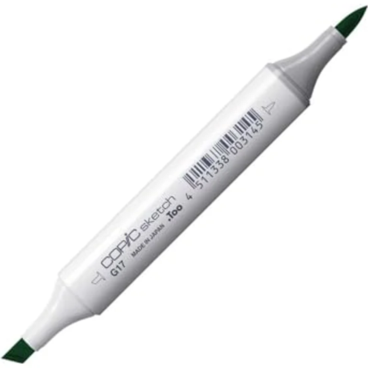 Copic Sketch Marker Typ G - 17, Forest Green, professioneller Pinselmarker mit Super-Brush- und Medium-Broad-Spitze, schnelltrocknend – Bild 1