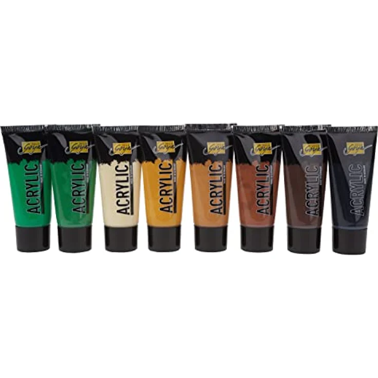 KREUL Solo Goya Acrylic Set, 32 hochpigmentierte Acrylfarben à 20 ml, wasserbasierend, schnell matt trocknend, gut deckend, wasserfest – Bild 5