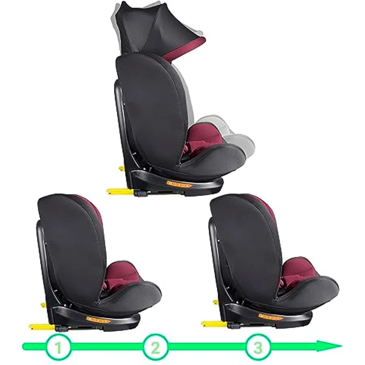 XOMAX Autokindersitz Selena, mit 360° Drehfunktion, Isofix, 5-Punkt-Gurt, 4 Farben verfügbar – Bild 4