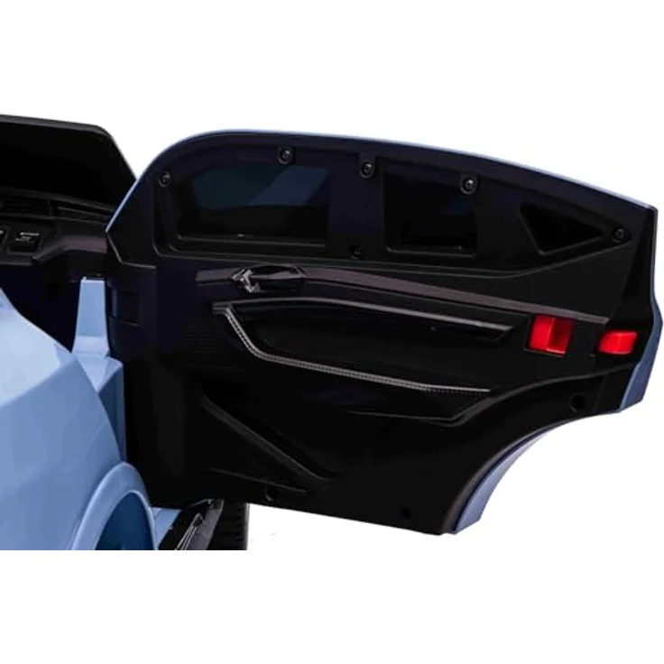 Beneo Motors Elektrisches Kinderauto Audi E-tron Sportback 12V, blau, mit breitem Einzelsitz, Dreipunkt-Sicherheitsgurt, 2,4 GHz Fernbedienung, USB/AUX-Eingang, Federung und LED-Beleuchtung – Bild 4