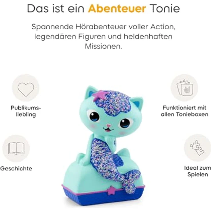 tonies Hörspiel Gabby´s Dollhouse - Mercat, Abenteuer mit Meerkatze und Eisbär Pete am Strand – Bild 4