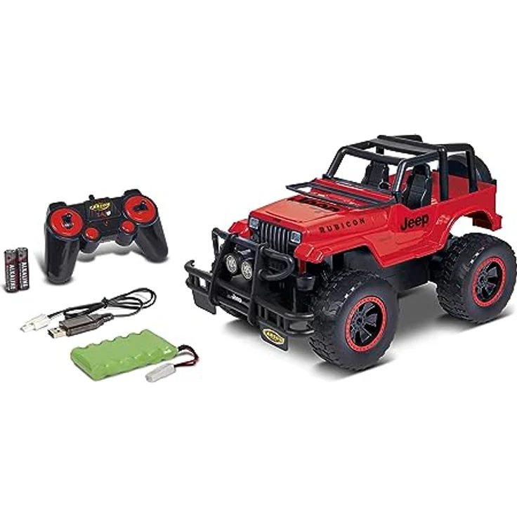 Carson RC Car,1:12 Jeep Wrangler 2.4G 100% RTR rot mit schlagfester Karosserie und geländegängigen Reifen – Bild 2