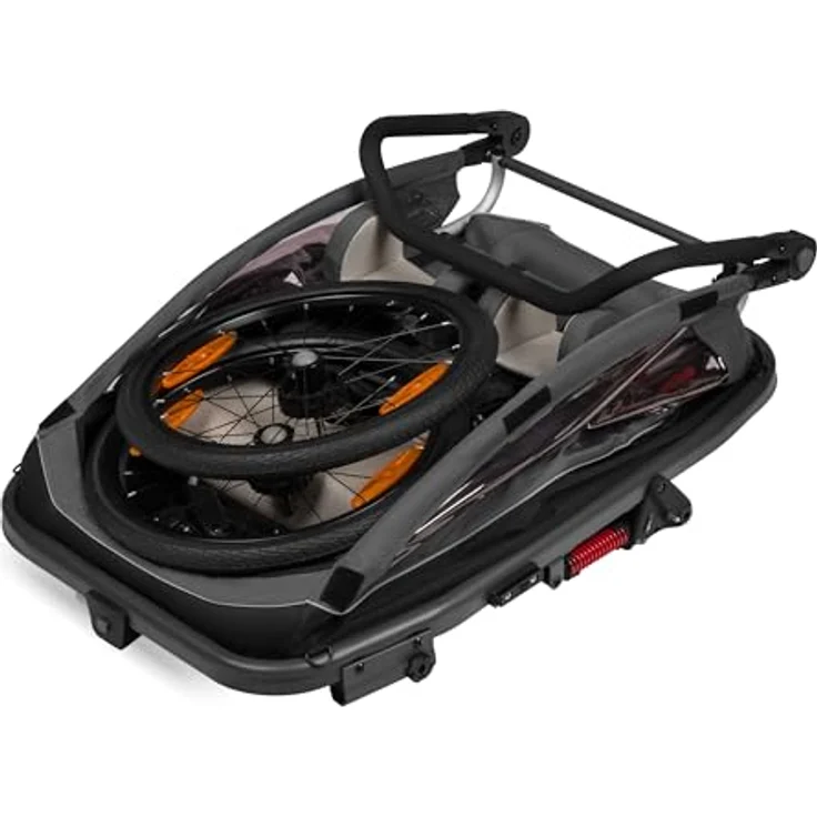 lionelo Fahrradkinderanhänger CAMA, 2in1 / SIQ / All-round-safety/ Head+/UPF 50+/60l Kofferraum, Kinderwagen und Fahrradanhänger, blau – Bild 10