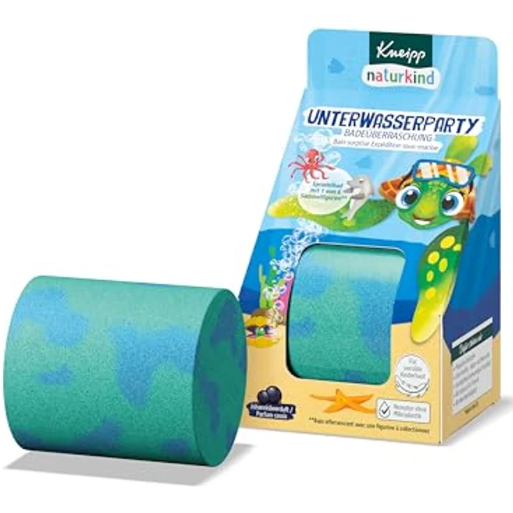 Kneipp Underwater Party Badebombe für Kinder, färbt das Wasser, spendet Feuchtigkeit, vegan, 1 St. – Bild 1