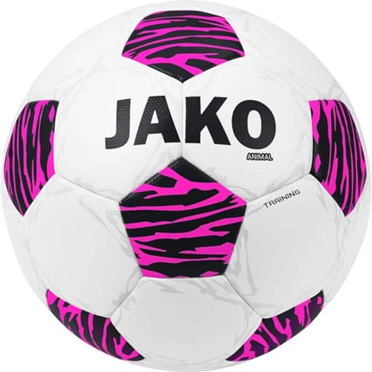 JAKO Animal FIFA Basic-zertifizierter Trainingsball, weiß/pink/schwarz, Größe 5 – Bild 1