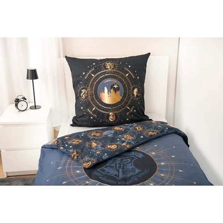 Herding Bettwäsche Harry Potter, Kopfkissenbezug 80 x 80 cm mit Wende-Motiv, Bettbezug 135 x 200 cm, Mit Knopfleiste, 100% Baumwolle/Renforcé – Bild 4