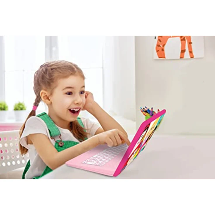 Lexibook JC598DPi3 Disney Princess-Zweisprachiger Laptop für Bildungszwecke Englisch und Deutsch, 124 Aktivitäten, Mathematik, Logik, Musik, Uhr, Spiele-Spielzeug für Mädchen, Rosa – Bild 7