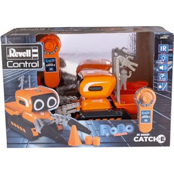 Revell RC, Catch-E Programmierbarer Roboter mit Vorwärts-, Rückwärts- und Drehbewegungen, Greiffunktion per Einhand-IR-Fernsteuerung, 32 cm, Ideal für Kinder ab 6 Jahren – Bild 2