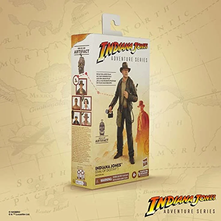 Hasbro Indiana Jones und der Ruf des Schicksals Adventure Series Indiana Jones (Dial of Destiny), 15 cm große Action-Figur mit abnehmbaren Zubehör, beweglichen Gliedern und Premium-Details – Bild 3