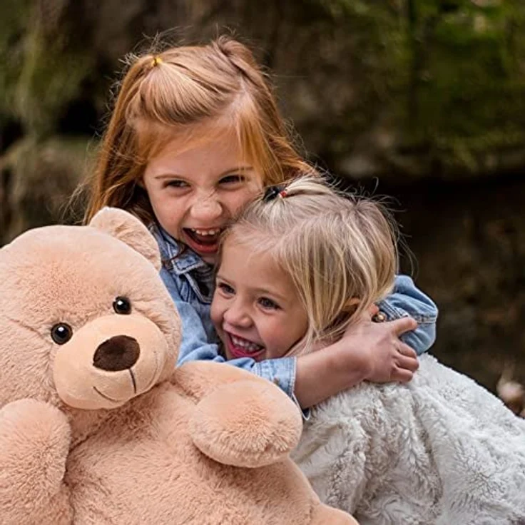 TE-Trend XXL Teddybär Plüschtier 100cm - Kuscheliger Riesen Teddy mit gestickten Tatzen für Kinder und Erwachsene - Braun – Bild 5