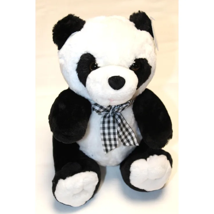 Jean Products Panda Bär Stofftier, Kuschelbär 27 cm, Plüschtier mit weichem Fell, schwarz-weiß