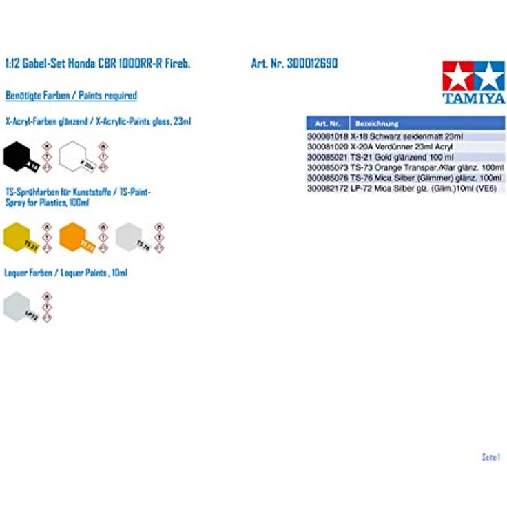1:12 Scale Honda CBR1000RR-R Front Fork Set – Bild 4