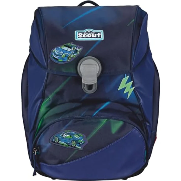 SCOUT Superflash Alpha Set 4-teilig, Schulranzen-Set mit reflektierendem Muster und Sportbeutel, City Lights – Bild 2