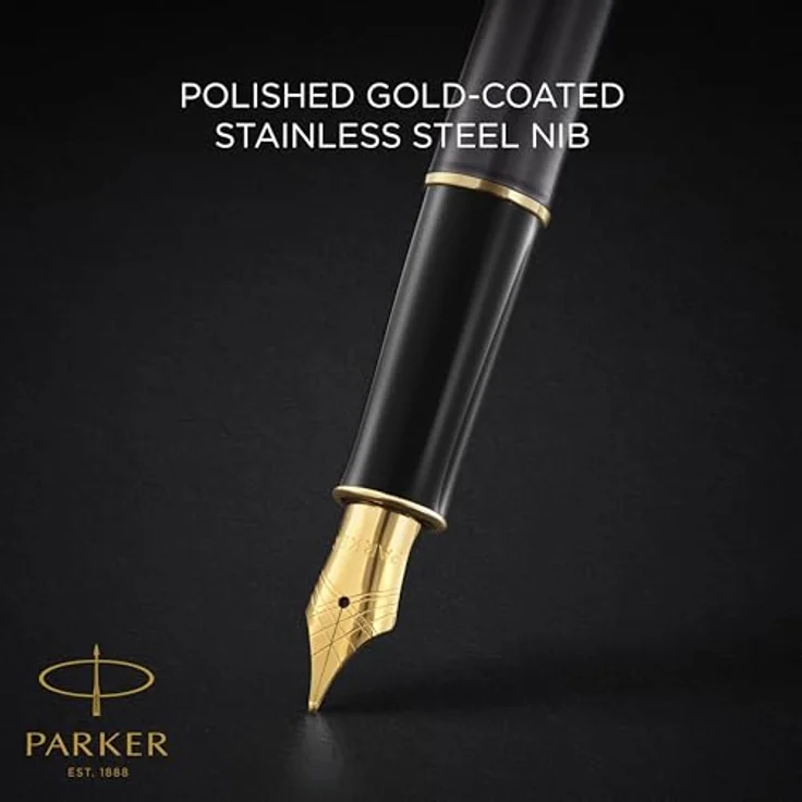 Parker Pen SONNET Füllfederhalter mit grauem Lack und goldener PVD-Beschichtung, luxuriöses Design – Bild 5