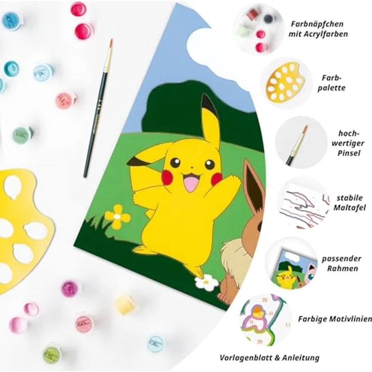 Ravensburger Malen nach Zahlen 20298 - Pokémon Abenteuer – Kinder ab 7 Jahren – Bild 5