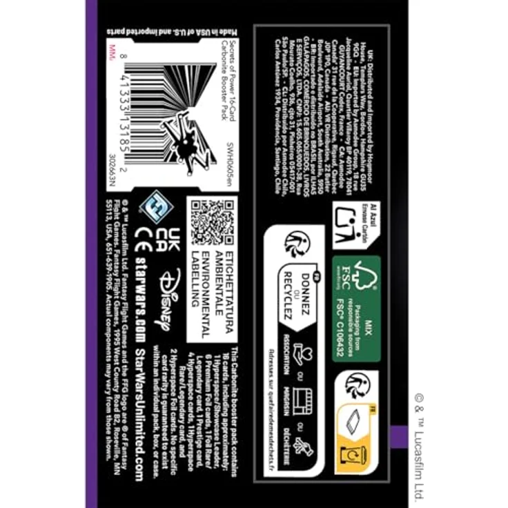 Asmodee FFG Star Wars: Unlimited Trading Card Game - Secrets of Power Carbonite Booster, 16 Karten mit exklusiven Prestige- und Hyperspace-Varianten, für 2+ Spieler, ab 12 Jahren, Englisch – Bild 2