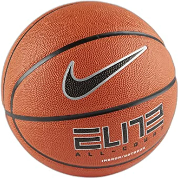 Nike 9017/29 Elite All Court 8 Basketball Amber/Black/Metallic Sillv 7