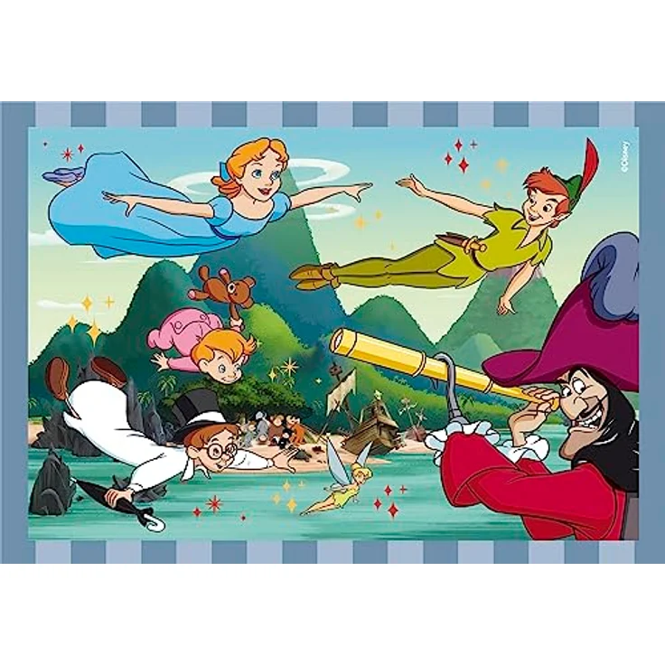 Clementoni 21523 Supercolor Puzzle 4 in 1 Disney Classics - Buntes Kinderpuzzle mit Besonderer Leuchtkraft & Farbintensität, 12,16,20,24 Teile ab 3 Jahren – Bild 4