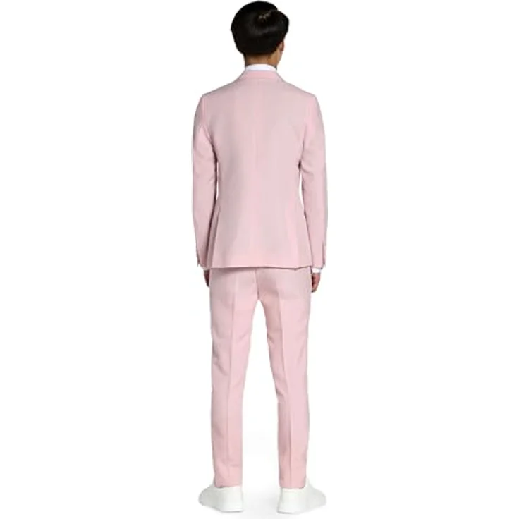 OppoSuits Lush Blush Anzug für Jugendliche, Slim-fit Passform in Pink, vollständig gefüttert, inklusive Krawatte – Bild 2