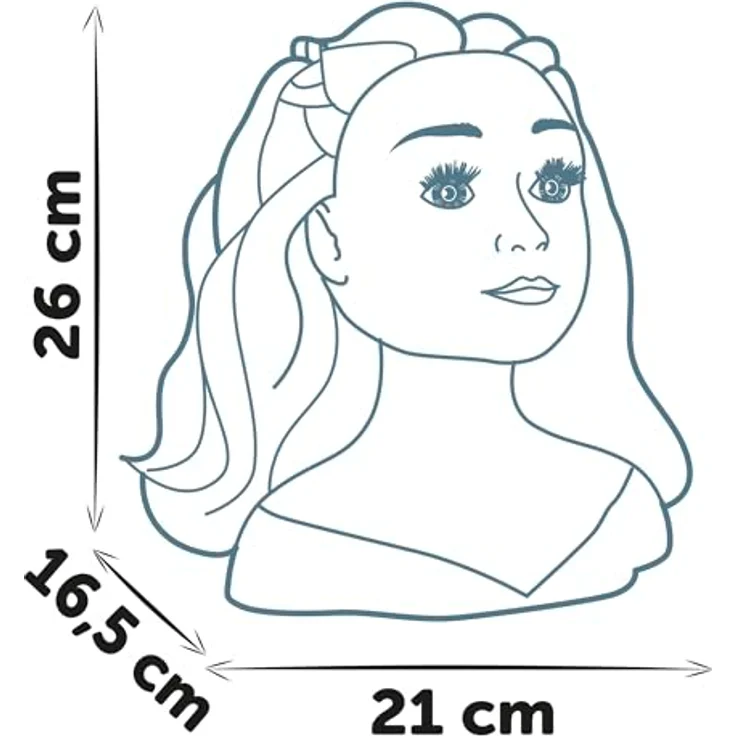 Smoby My Beauty Frisierkopf Blond, Frisierkopf für Kinder mit magischem Lippen-Make-up – Bild 6