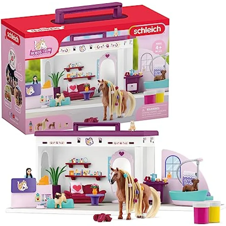 schleich 42614 Tier Salon, ab 4 Jahren, HORSE CLUB Sofia's Beauties - Spielset, 66 Teile