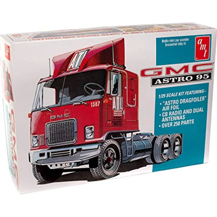 AMT 1/25 GMC Astro 95 Semi Tractor, Detaillierter Plastikmodellbausatz