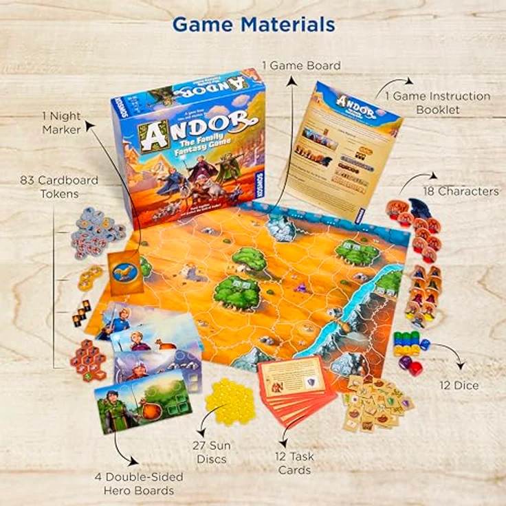 Thames & Kosmos Legends of Andor: The Family Fantasy Game, Brettspiel für 2-4 Spieler, ab 7 Jahren, kooperatives Strategiespiel mit zusätzlichen Abenteuern – Bild 3