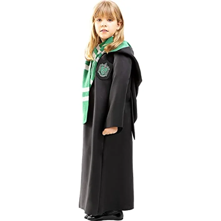 Funidelia Harry Potter Slytherin Kostüm 100% OFFIZIELLE für Jungen und Mädchen Größe 7-9 Jahre Hogwarts, Zauberer, Film und Serien - Bunt – Bild 4