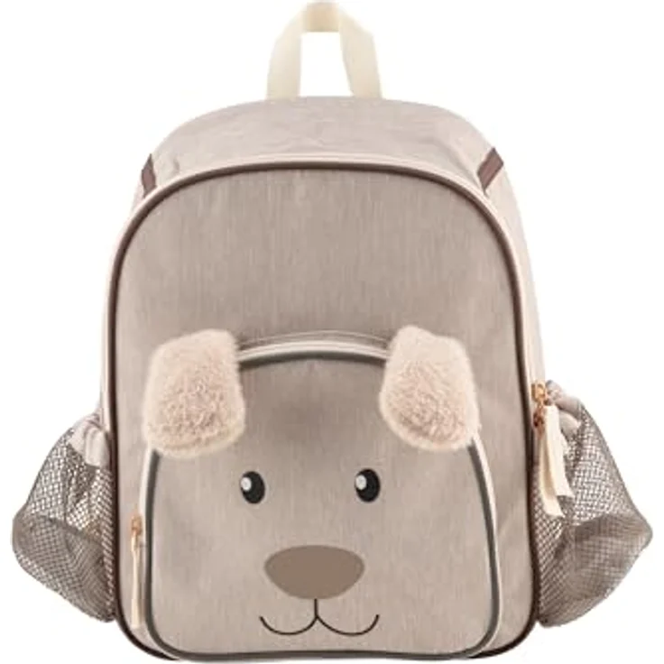 Sterntaler Rucksack Hund Lucky, Kindergartentasche aus wasserabweisendem Polyester mit Kühlfunktion, beige, verstellbaren Gurten und integrierter Adresskarte – Bild 1