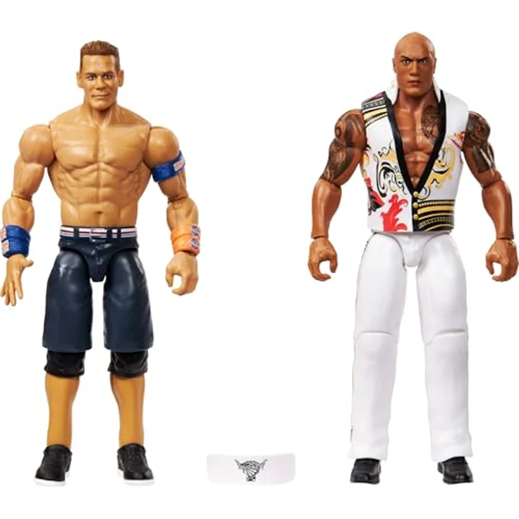 Mattel WWE Championship Showdown Actionfiguren 2er-Pack mit The Rock & John Cena, 15,2 cm, mit Zubehör und 10 Gelenkpunkten – Bild 1