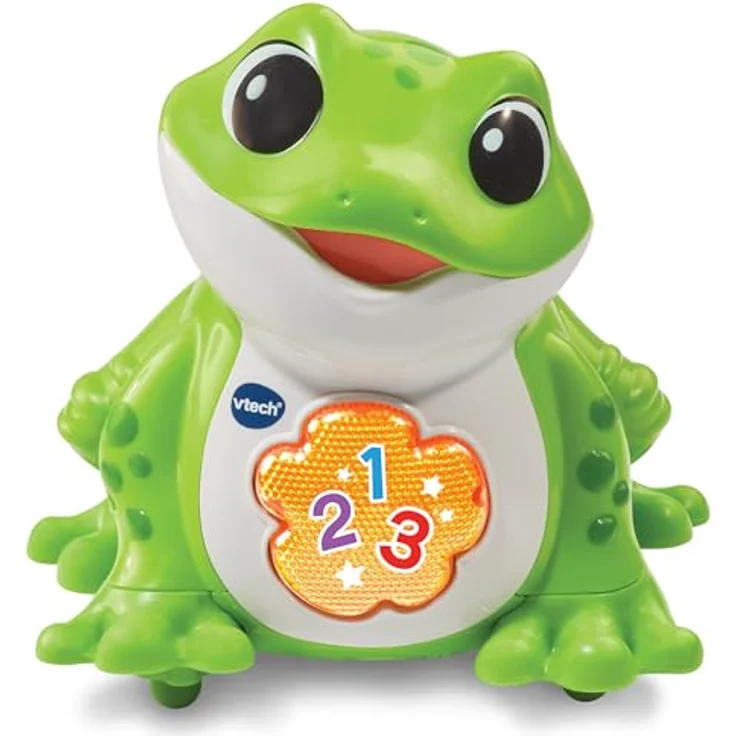 VTech Baby Hüpfspaß-Frosch – Sprechender, hüpfender Frosch mit 3 gesungenen Liedern und 12 Melodien – Für Kinder von 12-36 Monaten – Bild 1