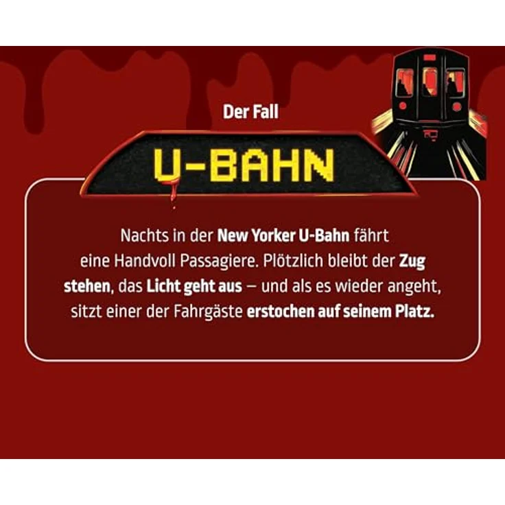 Mord bei Tisch Krimidinner "Der U-Bahn Fall", interaktives Spiel für 4-6 Personen, ab 16 Jahren, für 2,5-4 Stunden Spannung und Spaß – Bild 5