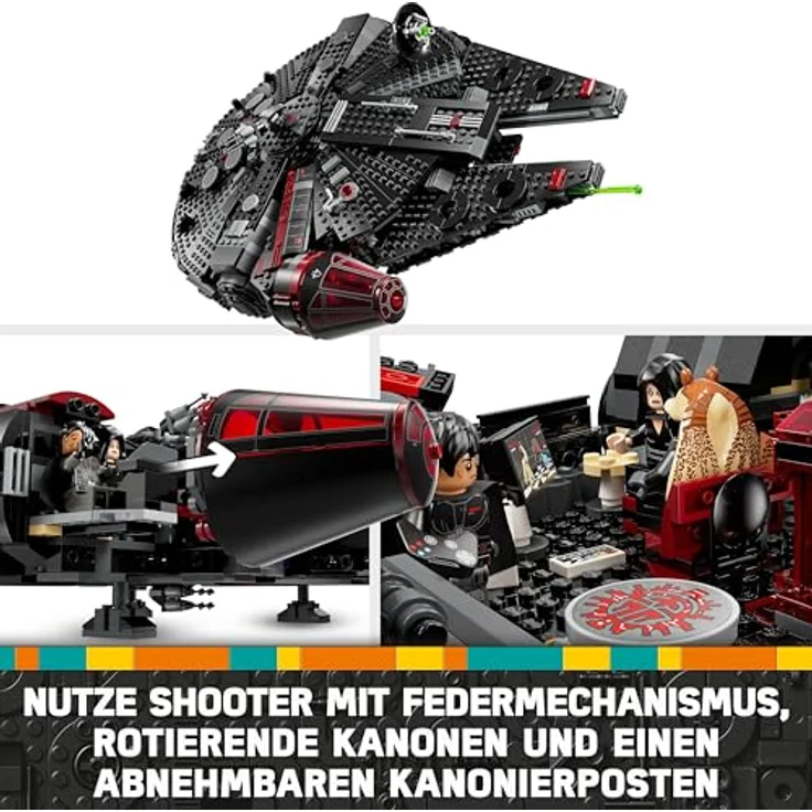 LEGO® Konstruktionsspielsteine Dunkler Millennium Falke (75389), LEGO Star Wars TM, (1579 St), Made in Europe – Bild 6