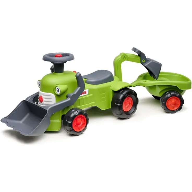 Falk Claas Vintage F Aufsitz-Traktor, mit Lenkrad, Hupe und Zubehör, für unterhaltsames Spielen