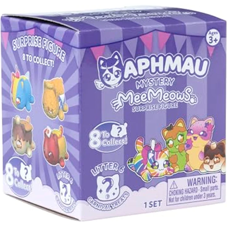 Aphmau Mystery Meemeows Figures - Series 6 Carnival Treats, Sammelfiguren in Blindbox mit 8 verschiedenen Designs, ca. 6 cm groß – Bild 3