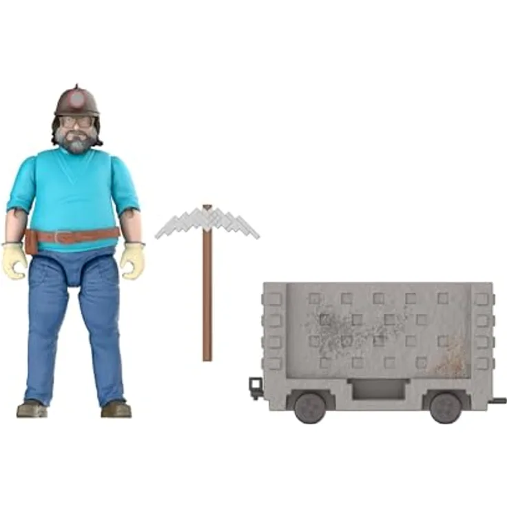 Mattel Minecraft Actionfigur-Set, Explosive Flucht in der Lore, 10 cm Steve-Figur mit Bergbau-Zubehör und Zubehörteilen, JGP20