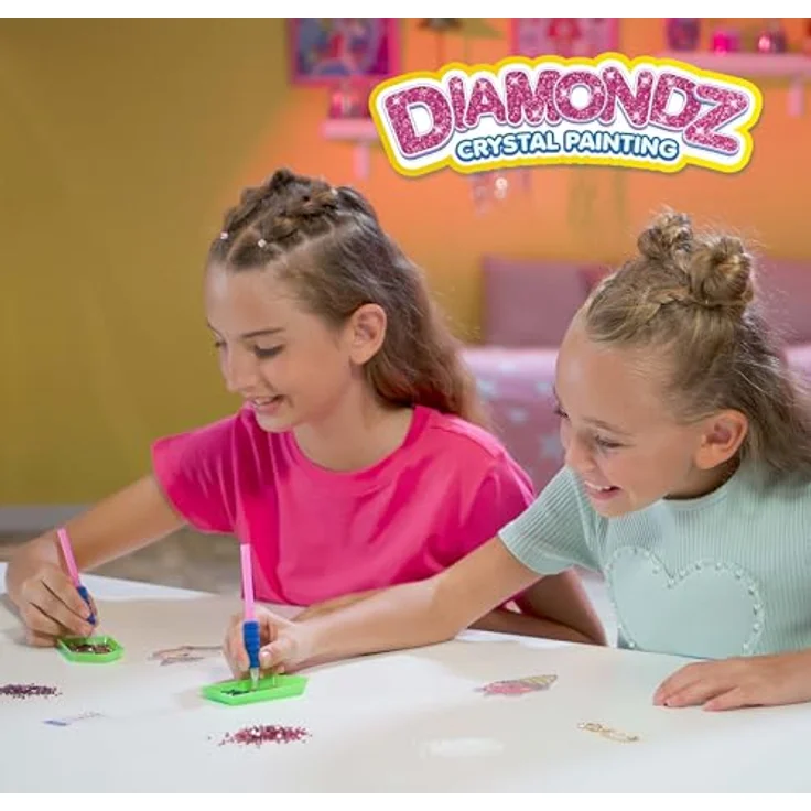 CRAZE DIAMONDZ Keychains Set Unicorn - DIY Diamond Painting Schlüsselanhänger Bastelset, Diamant Malerei Kinder 5x Schablonen & Zubehör – Bild 4
