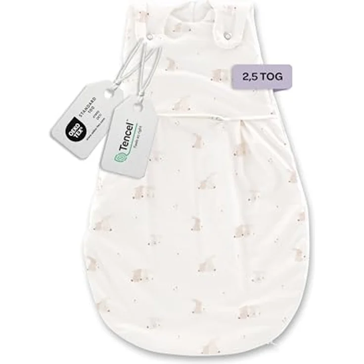 Träumeland TRÄUMELAND – LIEBMICH Babyschlafsack 3-teiliges Set Hophop Bunny beige | atmungsaktiv | mitwachsender Ganzjahresschlafsack | 2.5 TOG | Öko-Tex 100 zertifiziert – Bild 2