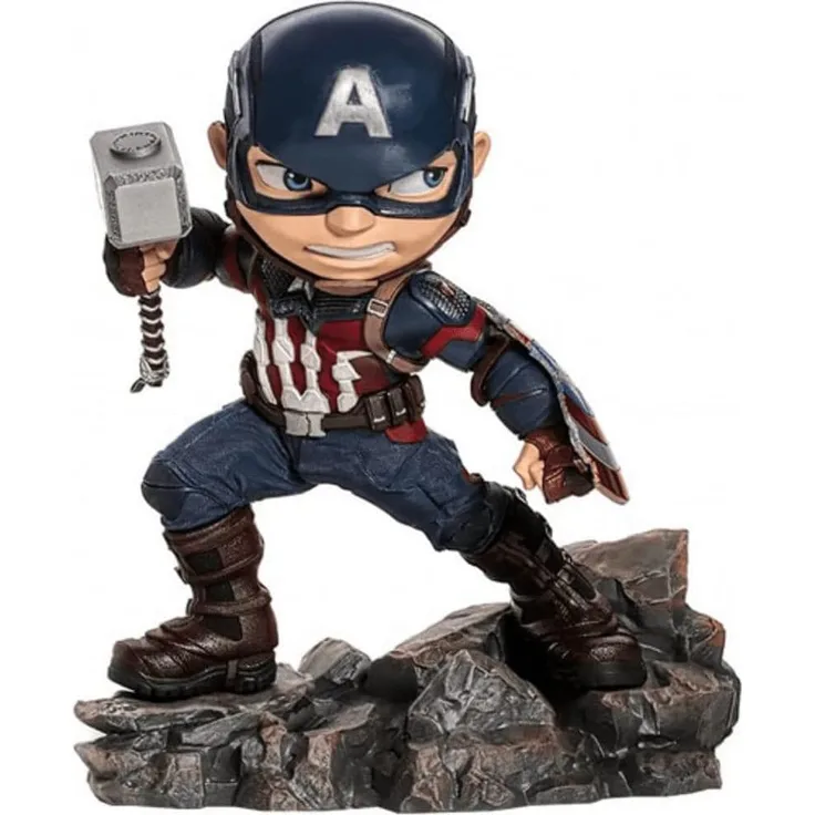 Iron Studios Avengers Endgame Mini Co. PVC Figure Captain America 20 cm - Sammelfigur, detailgetreue Nachbildung