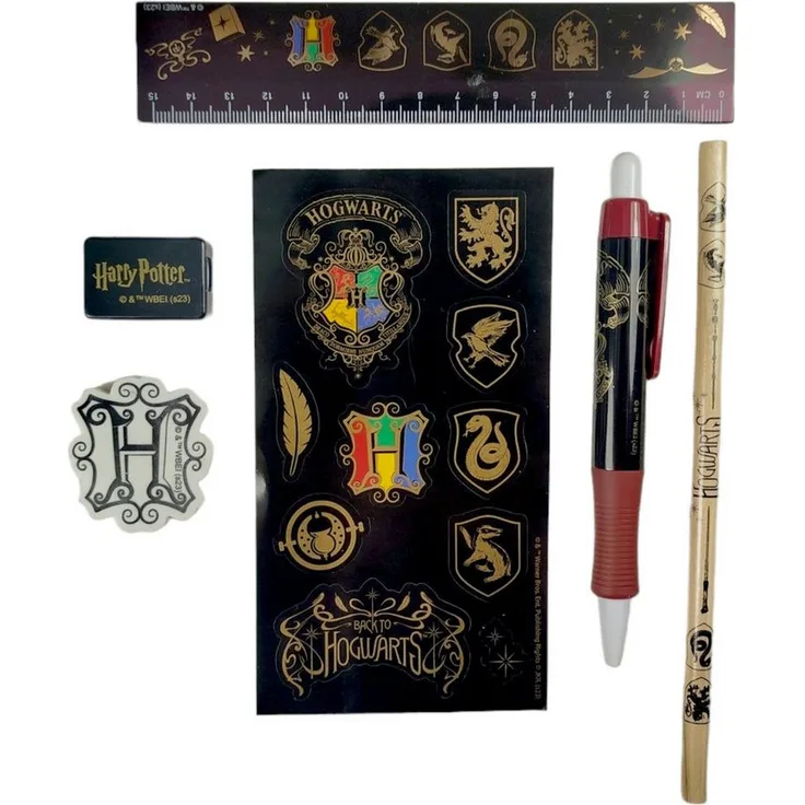Blue Sky Designs Schreibgeräteetui Harry Potter Hogwarts Schreibset mit 6 Teilen, magisches Schreibset für Potterheads