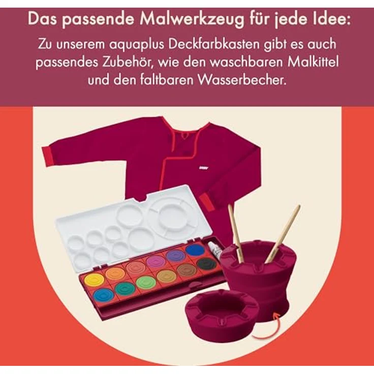 Lamy aquaplus multired Deckfarbkasten mit 12 Farben, Farbkreis nach Johannes Itten und Deckweiß, für Schulunterricht – Bild 4
