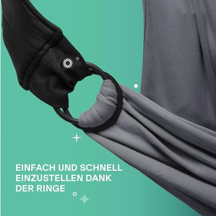 Koala Cuddle Band 2, elastisches Bauchtragetuch bis 15 kg, verstellbar und unisex, aus Bio-Baumwolle – Bild 5