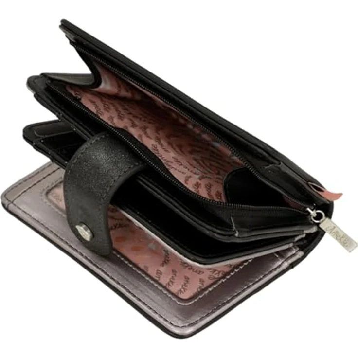 Anekke Geldbörse Peace & Love Nature Sixties RFID Wallet M, mit RFID-Blocker Schutz, Black & White – Bild 4