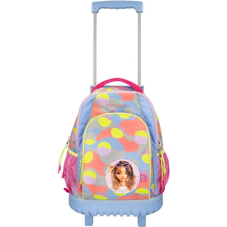 Depesche TOPModel Schoolbackpack Trolley FLASH, Kindergartenrucksack mit Reflektormaterial, lilafarben, 28 Liter Volumen, integrierter Trolley mit Teleskopgriff – Bild 2